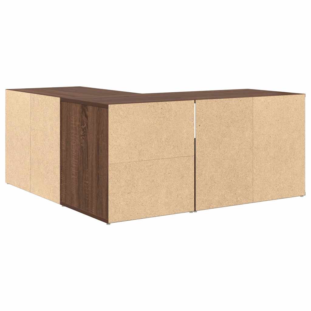 Eckregal Braun Eichen-Optik 160x40x45 cm Holzwerkstoff