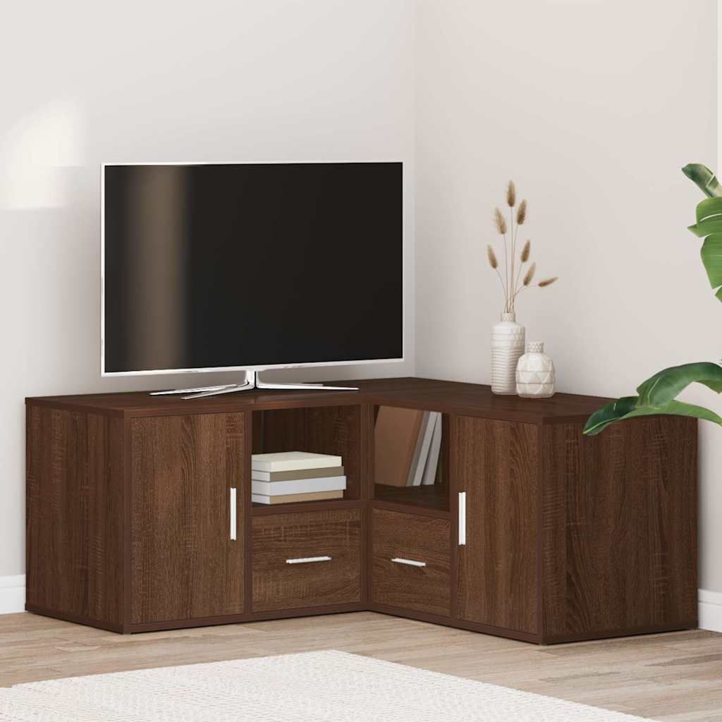 Eckregal Braun Eichen-Optik 160x40x45 cm Holzwerkstoff
