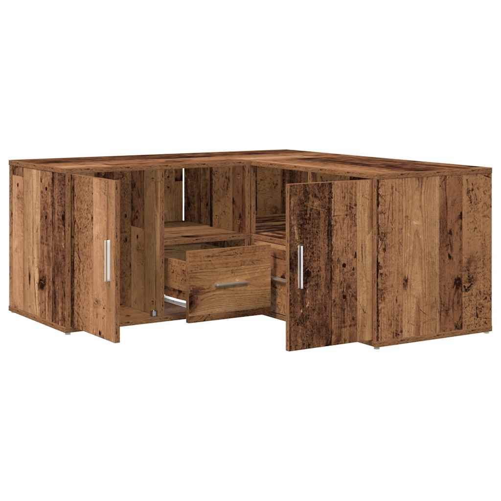 Eckregal Altholz-Optik 160x40x45 cm Holzwerkstoff