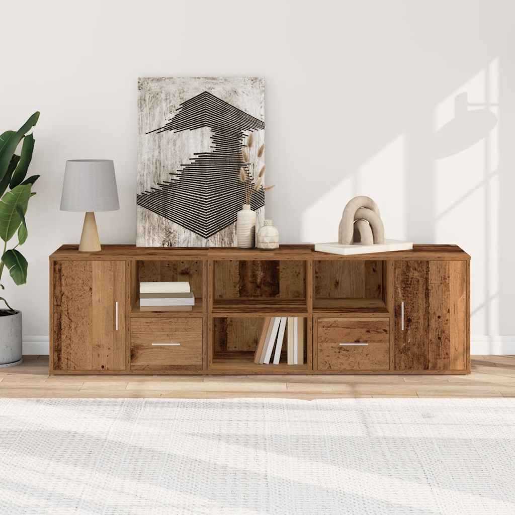 Eckregal Altholz-Optik 160x40x45 cm Holzwerkstoff