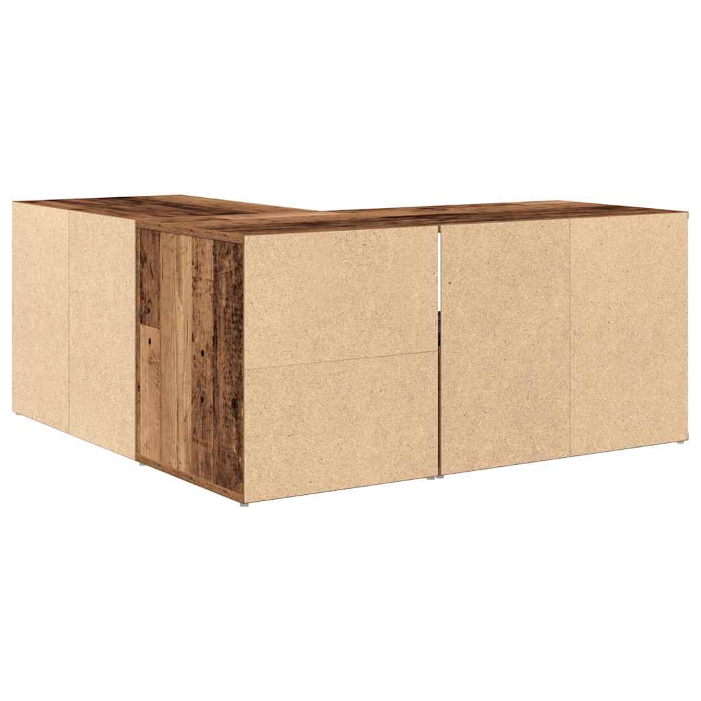 Eckregal Altholz-Optik 160x40x45 cm Holzwerkstoff