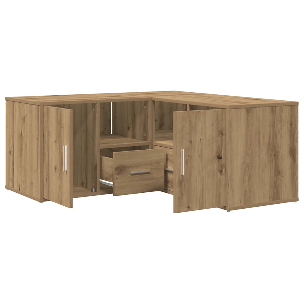 Eckregal Artisan-Eichen-Optik 160x40x45 cm Holzwerkstoff