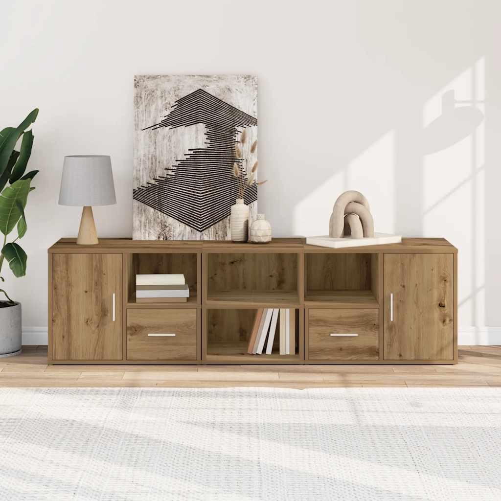 Eckregal Artisan-Eichen-Optik 160x40x45 cm Holzwerkstoff