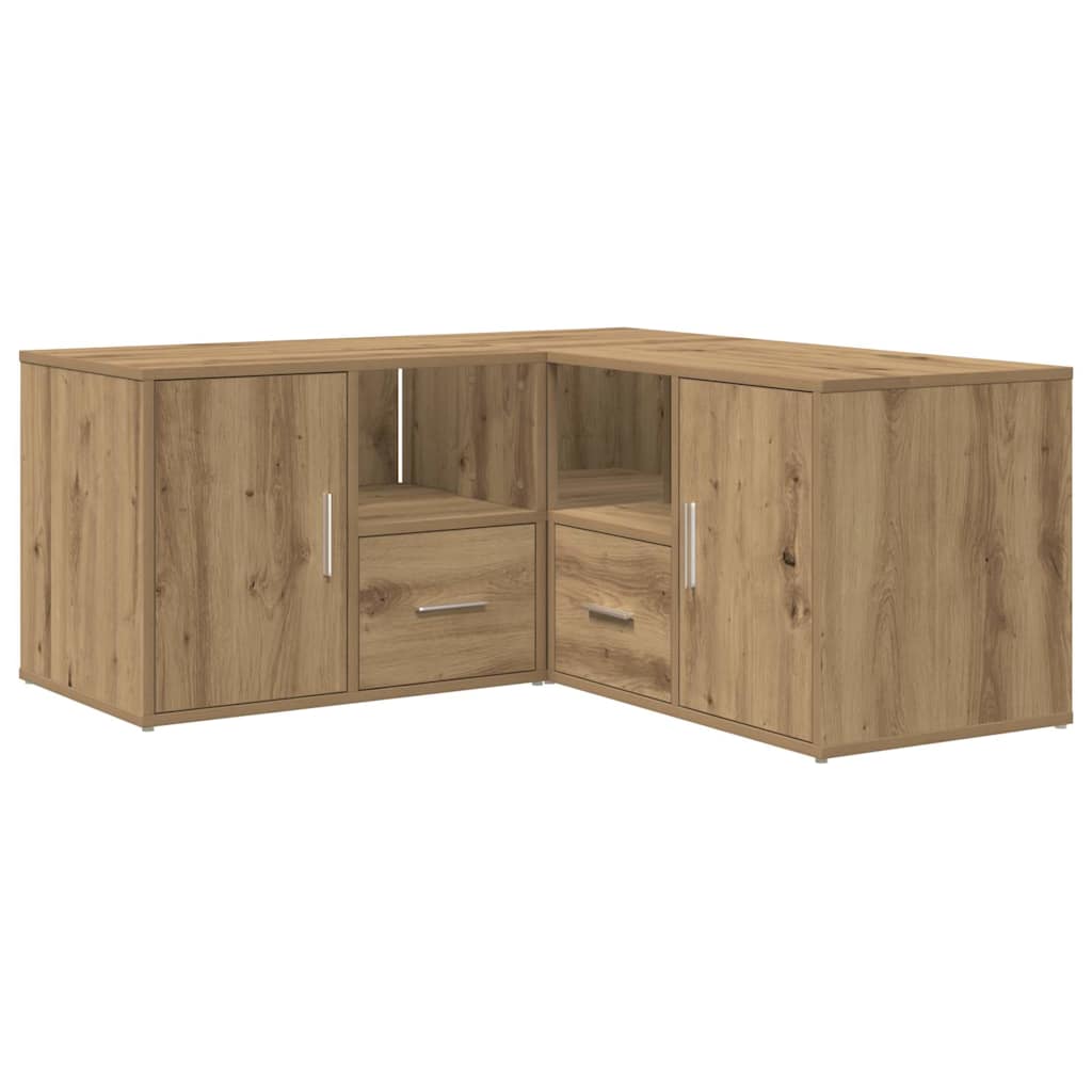 Eckregal Artisan-Eichen-Optik 160x40x45 cm Holzwerkstoff
