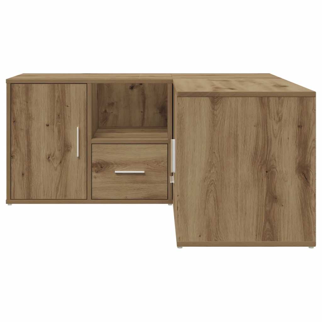 Eckregal Artisan-Eichen-Optik 160x40x45 cm Holzwerkstoff