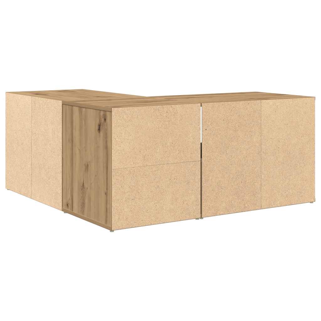 Eckregal Artisan-Eichen-Optik 160x40x45 cm Holzwerkstoff