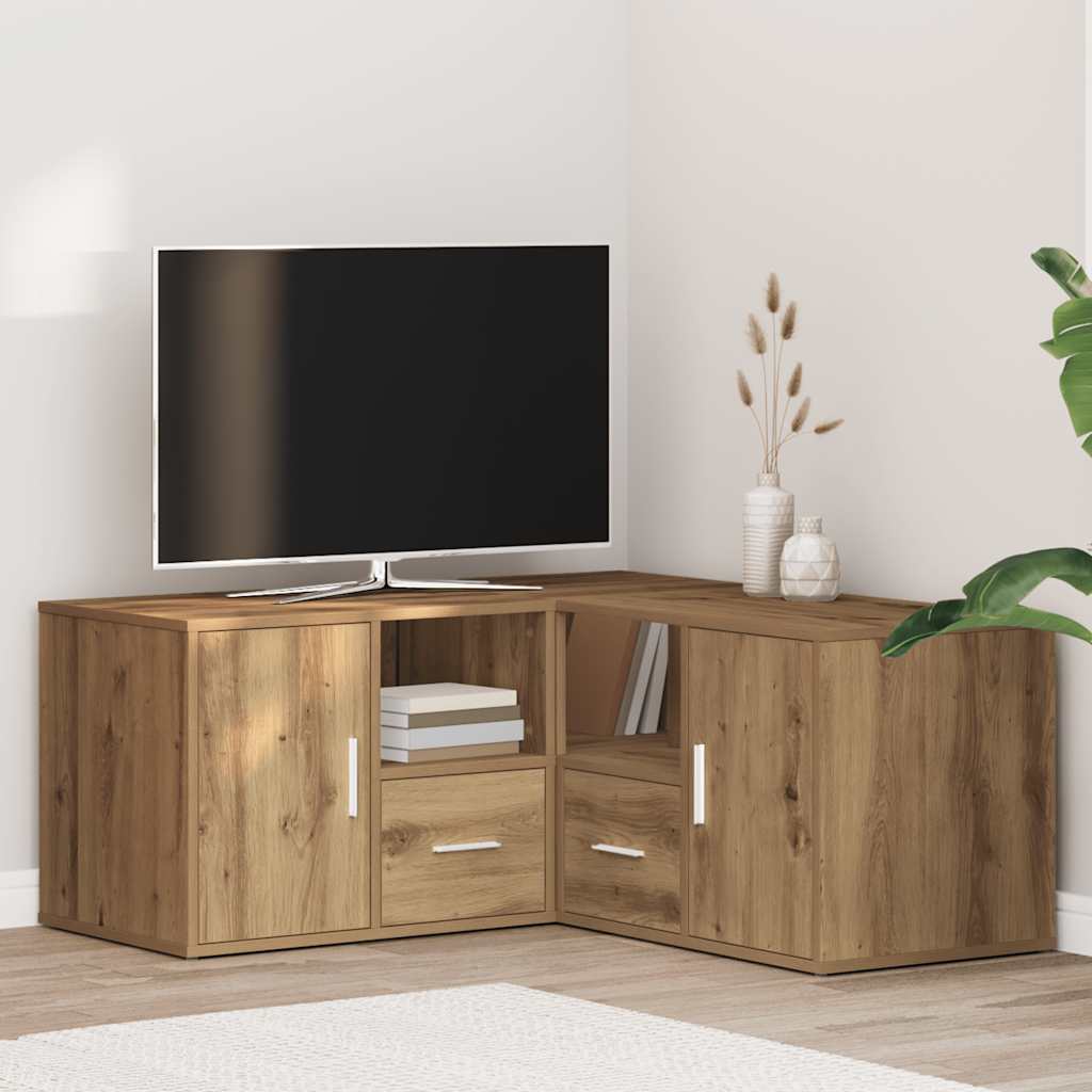 Eckregal Artisan-Eichen-Optik 160x40x45 cm Holzwerkstoff