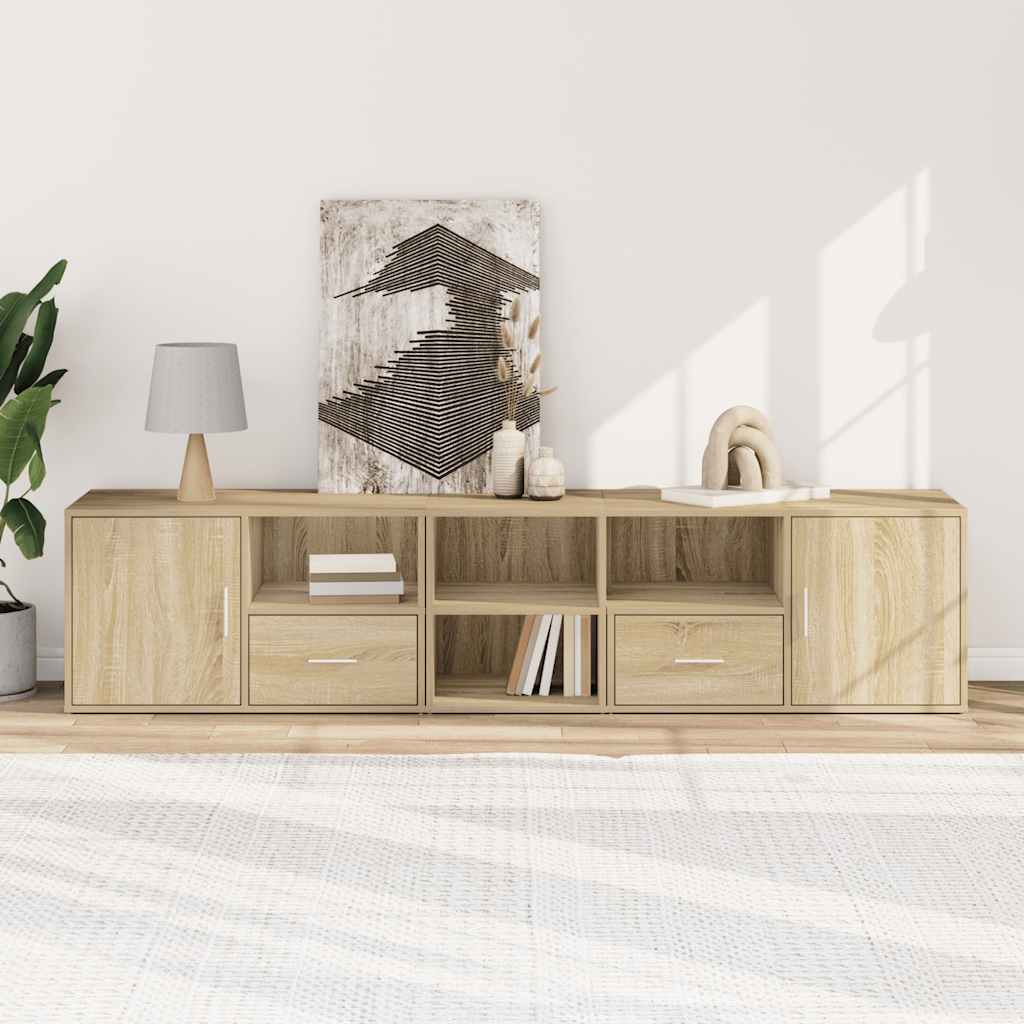 Eckregal Sonoma-Eiche 200x40x45 cm Holzwerkstoff