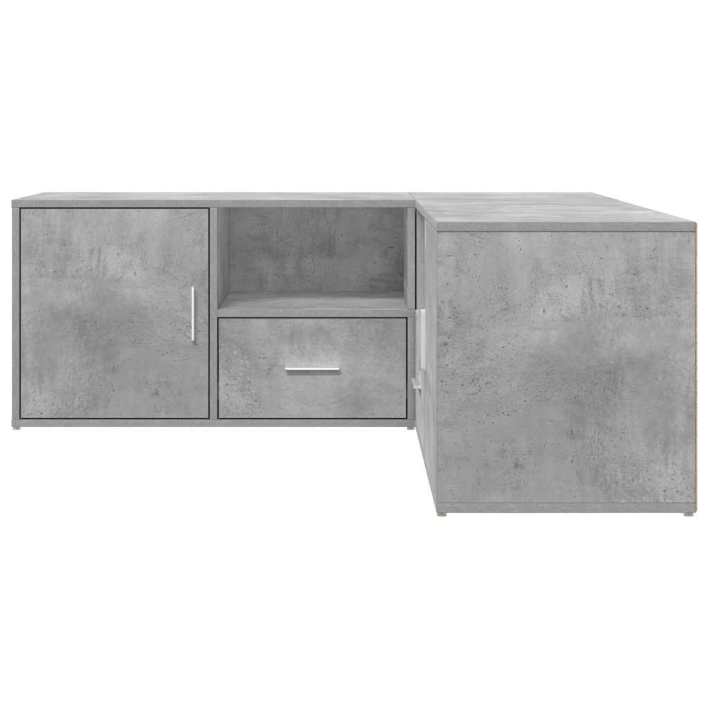 Eckregal Betongrau 200x40x45 cm Holzwerkstoff