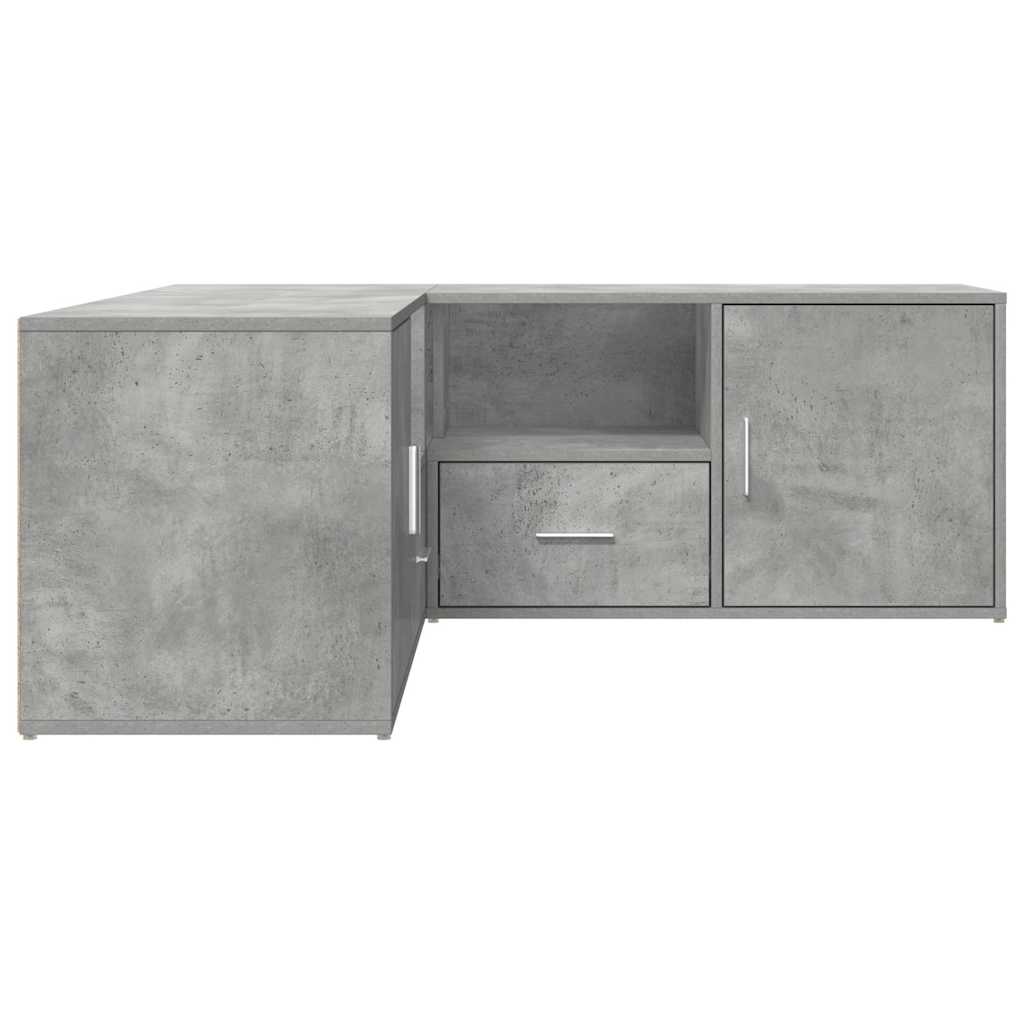 Eckregal Betongrau 200x40x45 cm Holzwerkstoff