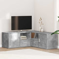 Eckregal Betongrau 200x40x45 cm Holzwerkstoff