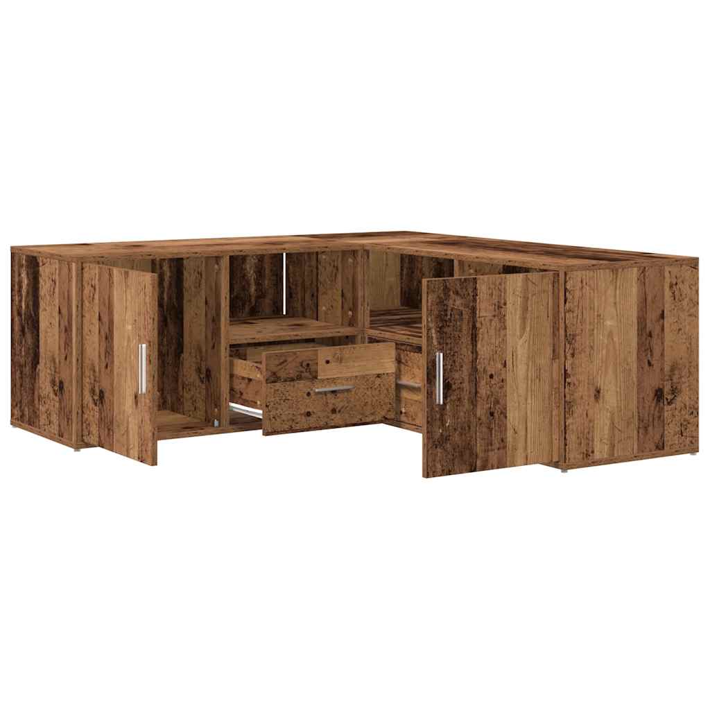 Eckregal Altholz-Optik 200x40x45 cm Holzwerkstoff