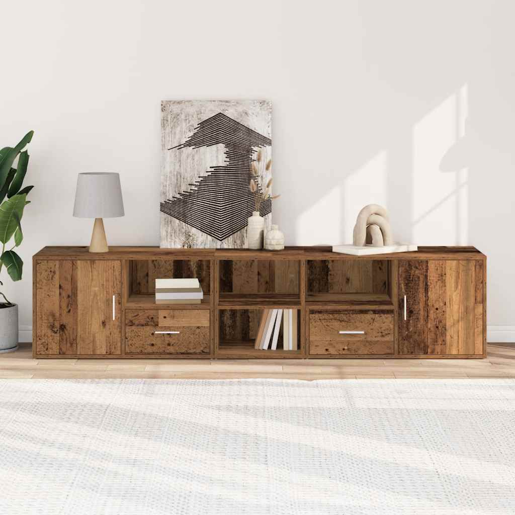 Eckregal Altholz-Optik 200x40x45 cm Holzwerkstoff