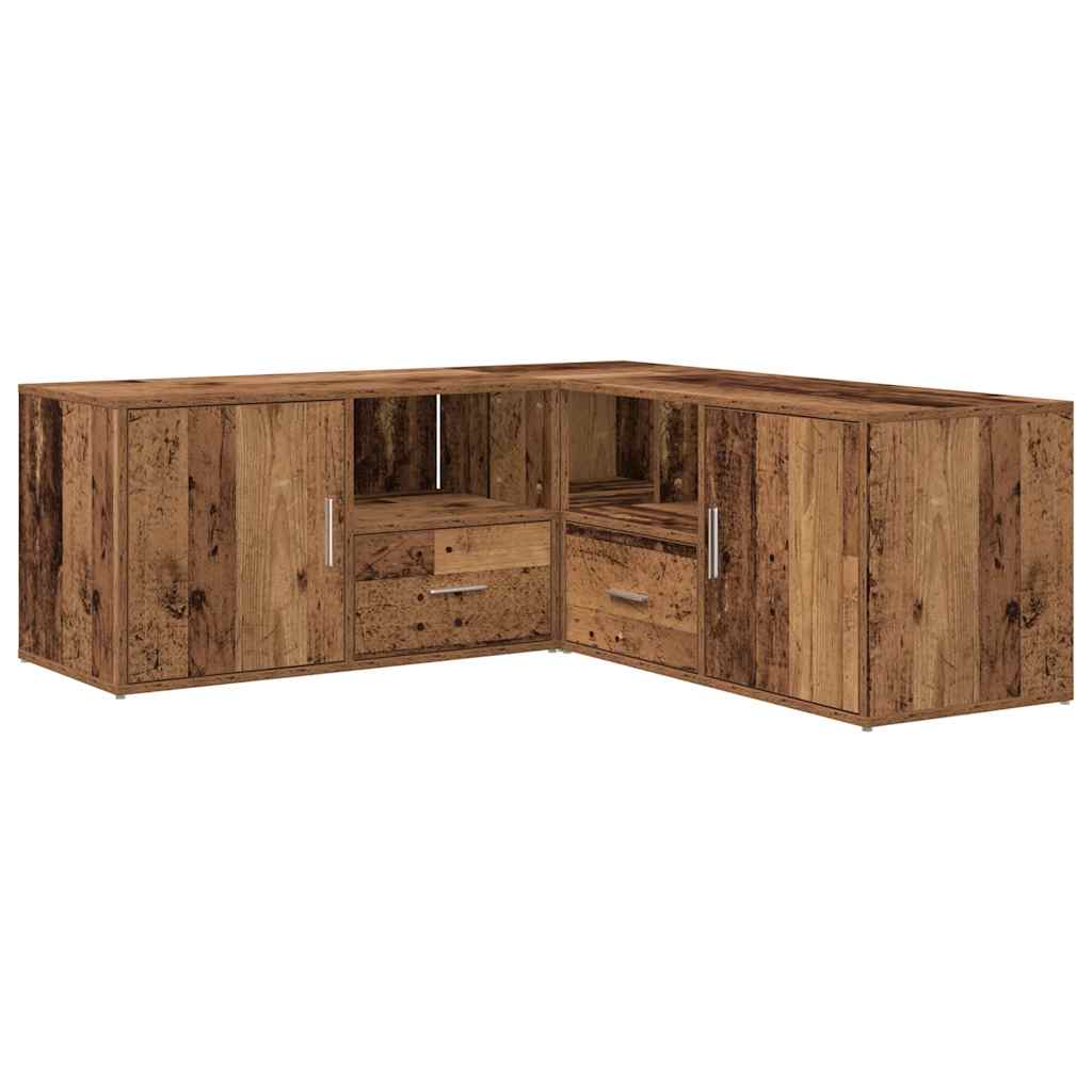 Eckregal Altholz-Optik 200x40x45 cm Holzwerkstoff