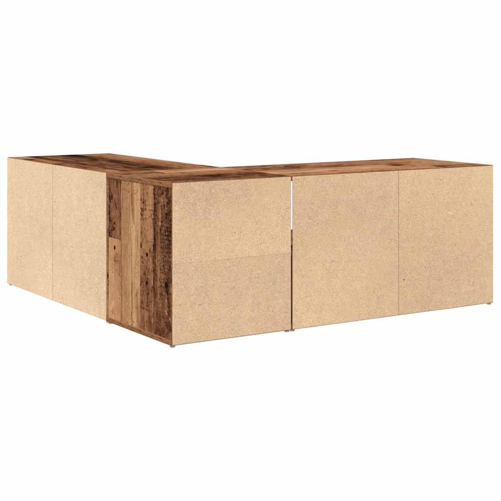 Eckregal Altholz-Optik 200x40x45 cm Holzwerkstoff