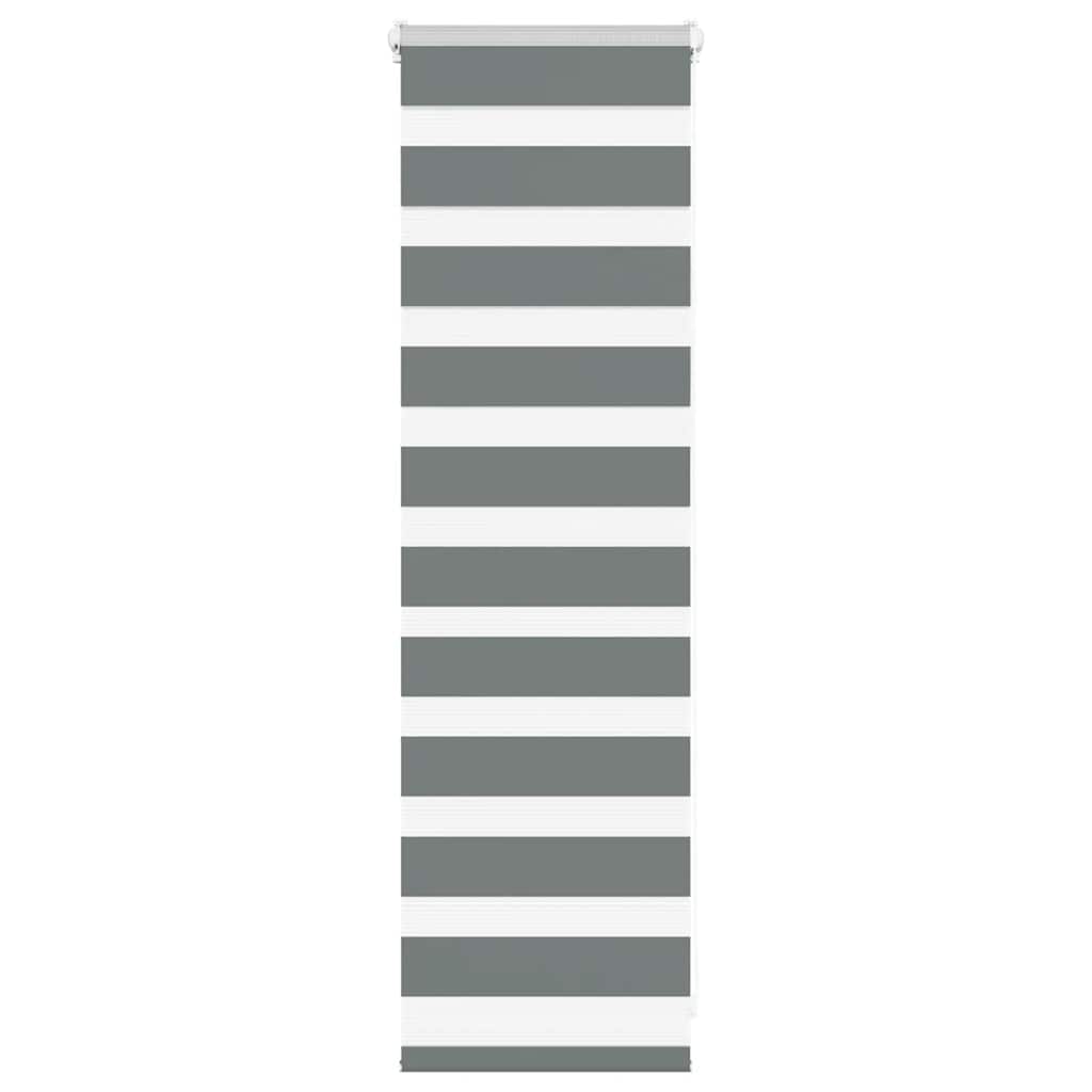 Doppelrollo Dunkelgrau 40x100 cm Stoffbreite 35,9 cm Polyester