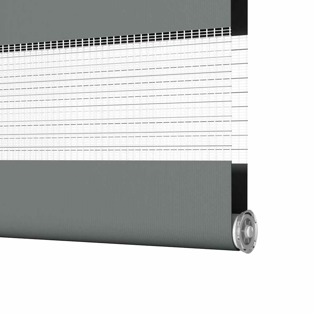 Doppelrollo Dunkelgrau 55x100 cm Stoffbreite 50,9 cm Polyester