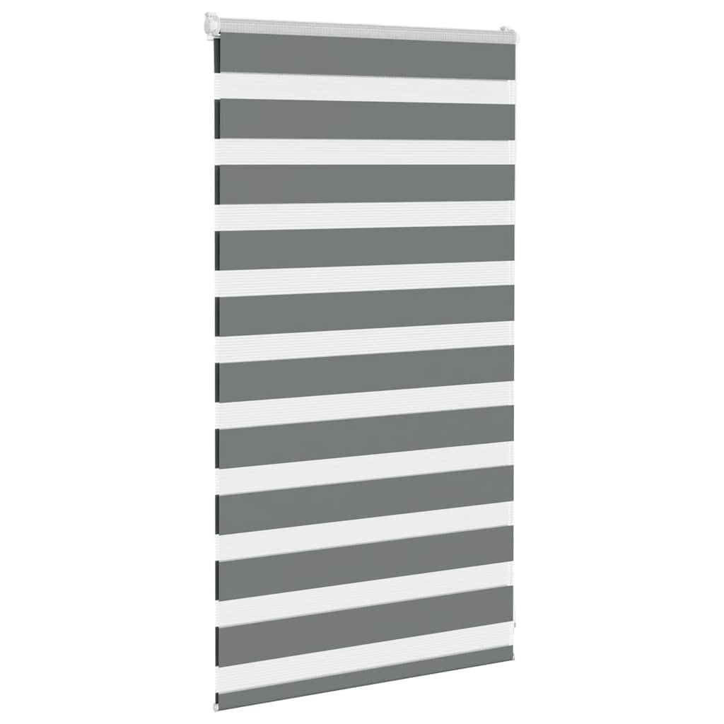 Doppelrollo Dunkelgrau 85x100 cm Stoffbreite 80,9 cm Polyester