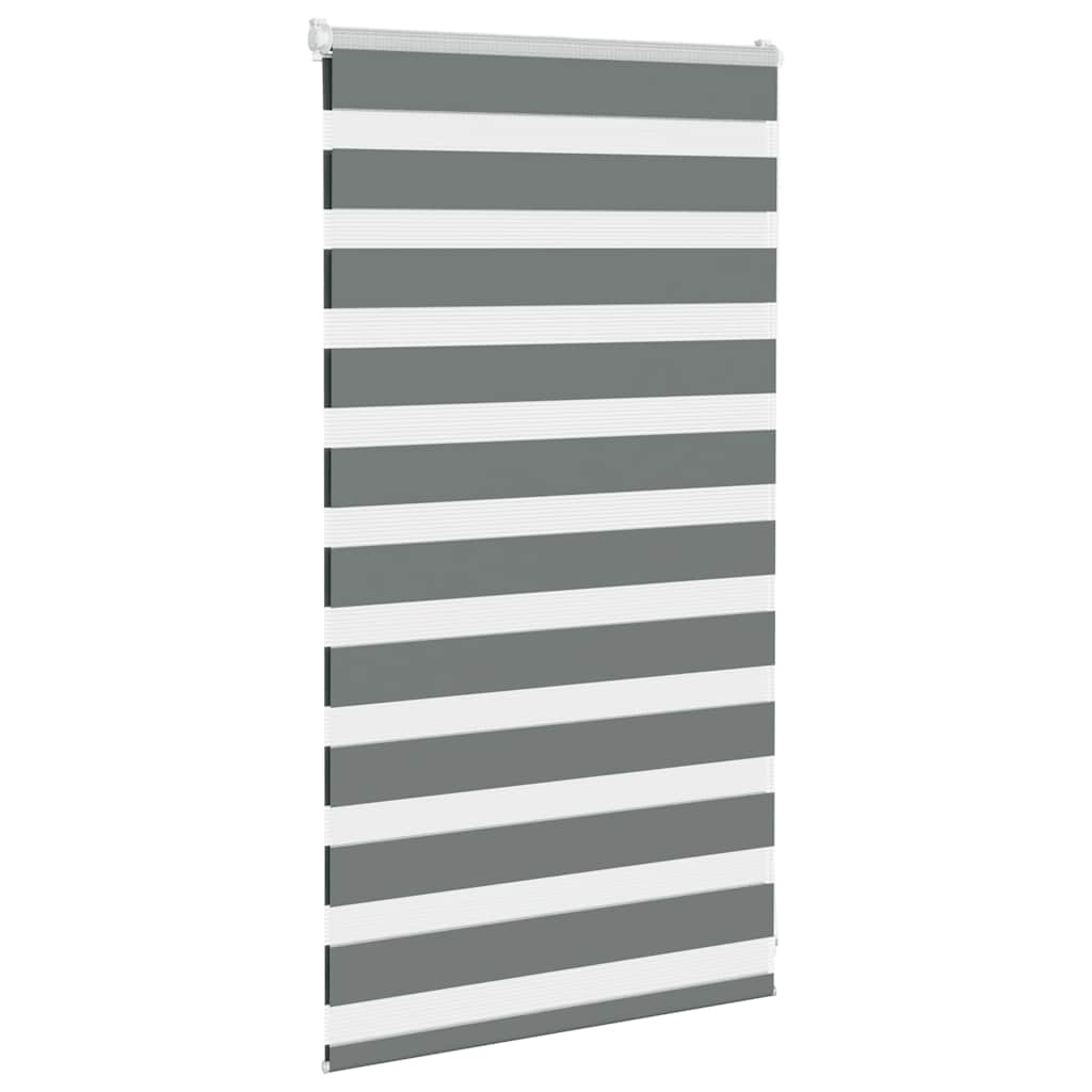 Doppelrollo Dunkelgrau 90x100 cm Stoffbreite 85,9 cm Polyester
