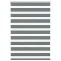 Doppelrollo Dunkelgrau 95x100 cm Stoffbreite 90,9 cm Polyester