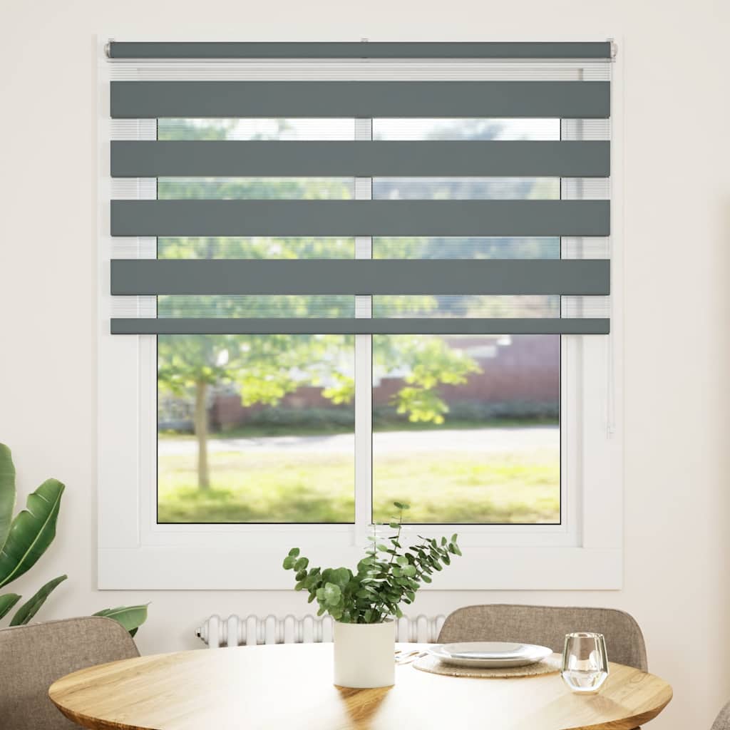 Doppelrollo Dunkelgrau 120x100 cm Stoffbreite 115,9 cm Polyester