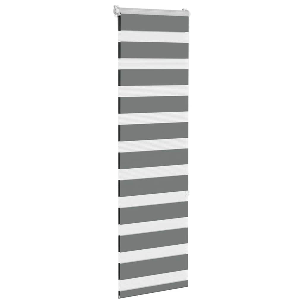 Doppelrollo Dunkelgrau 50x150 cm Stoffbreite 45,9 cm Polyester