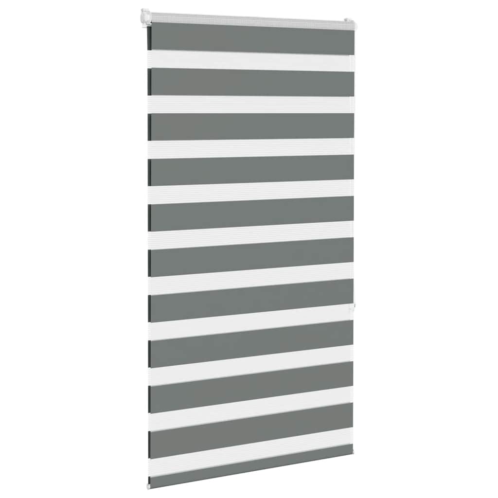 Doppelrollo Dunkelgrau 80x150 cm Stoffbreite 75,9 cm Polyester