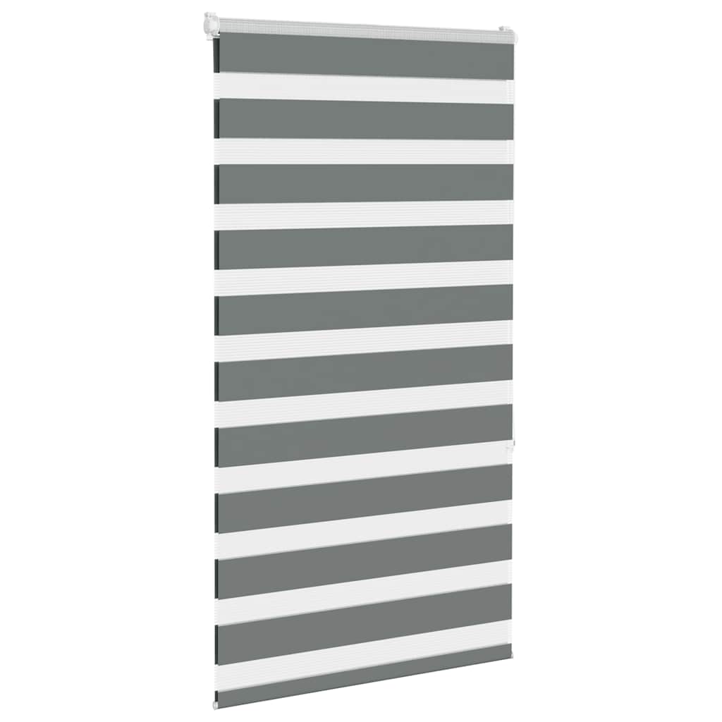 Doppelrollo Dunkelgrau 90x150 cm Stoffbreite 85,9 cm Polyester
