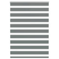 Doppelrollo Dunkelgrau 95x150 cm Stoffbreite 90,9 cm Polyester