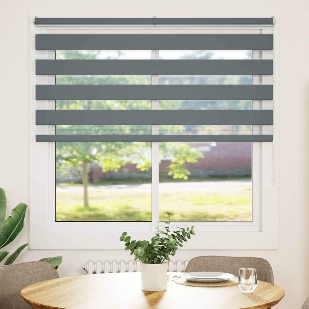 Doppelrollo Dunkelgrau 150x150 cm Stoffbreite 145,9 cm Polyester