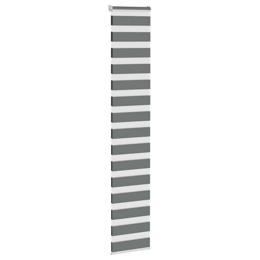 Doppelrollo Dunkelgrau 40x200 cm Stoffbreite 35,9 cm Polyester
