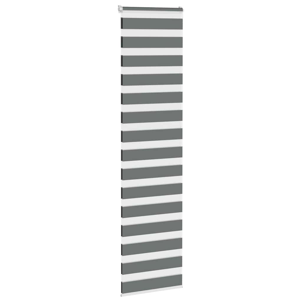 Doppelrollo Dunkelgrau 65x200 cm Stoffbreite 60,9 cm Polyester