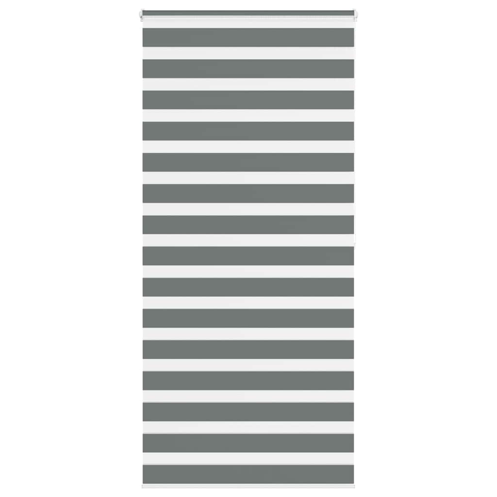 Doppelrollo Dunkelgrau 95x200 cm Stoffbreite 90,9 cm Polyester