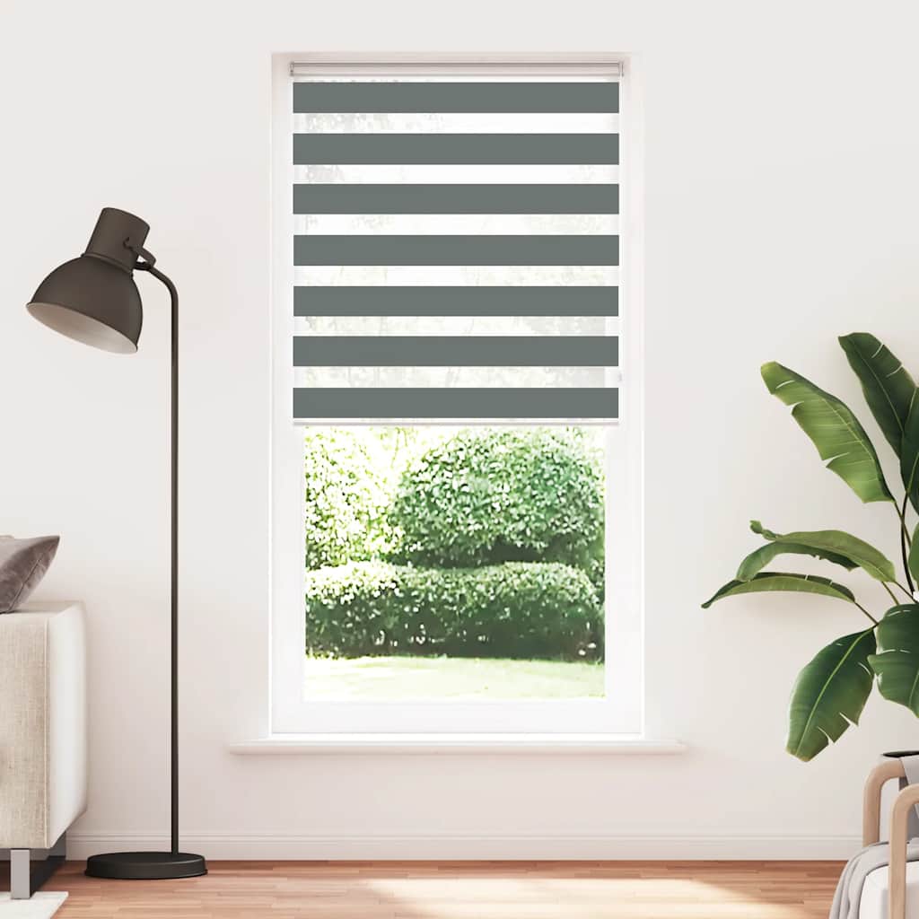 Doppelrollo Dunkelgrau 105x200 cm Stoffbreite 100,9 cm Polyester