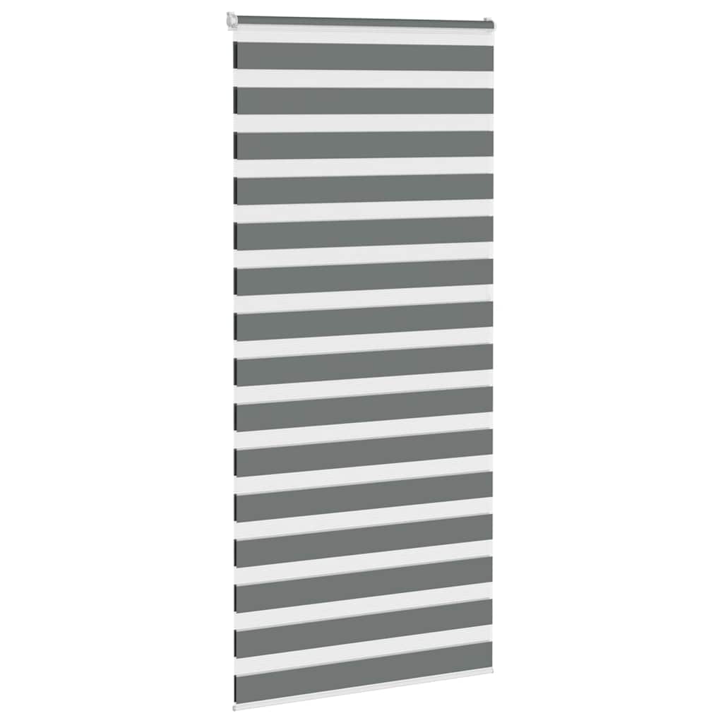 Doppelrollo Dunkelgrau 110x200 cm Stoffbreite 105,9 cm Polyester