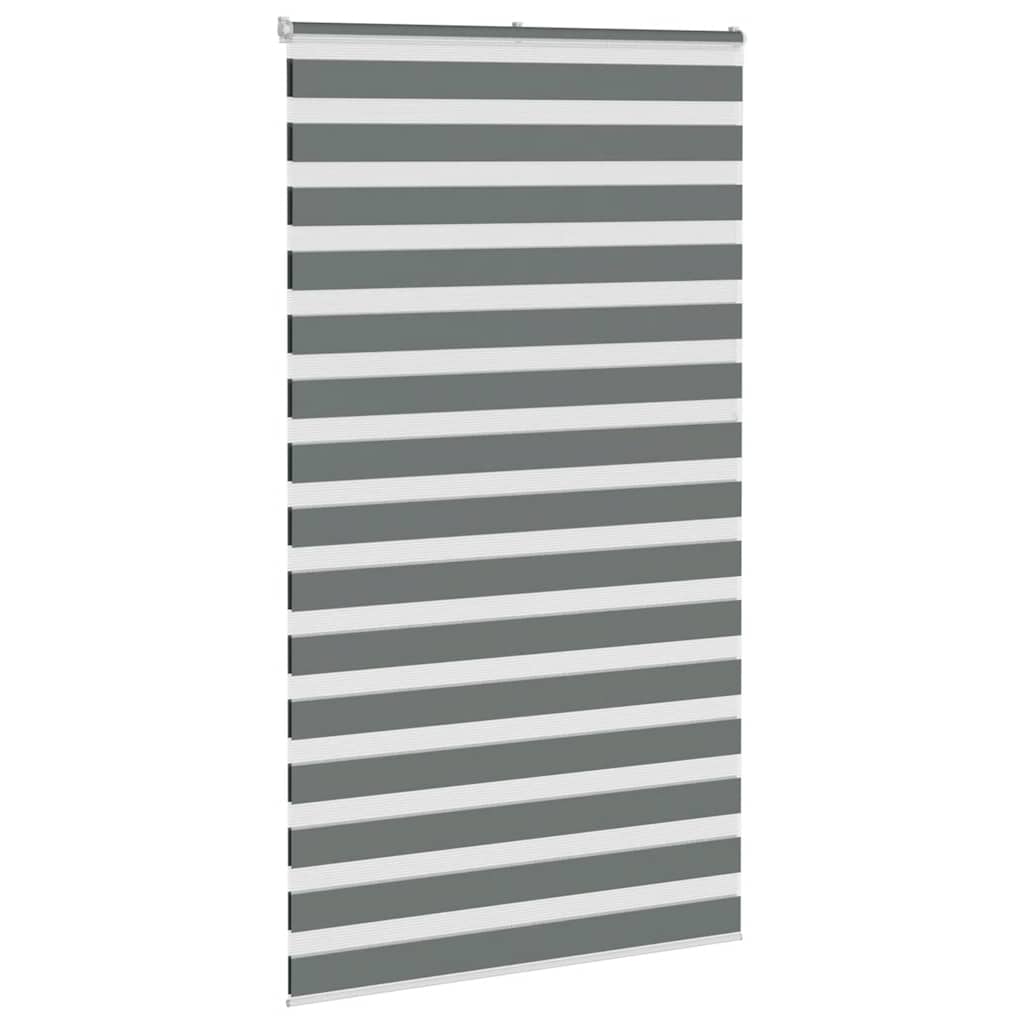 Doppelrollo Dunkelgrau 125x200 cm Stoffbreite 120,9 cm Polyester