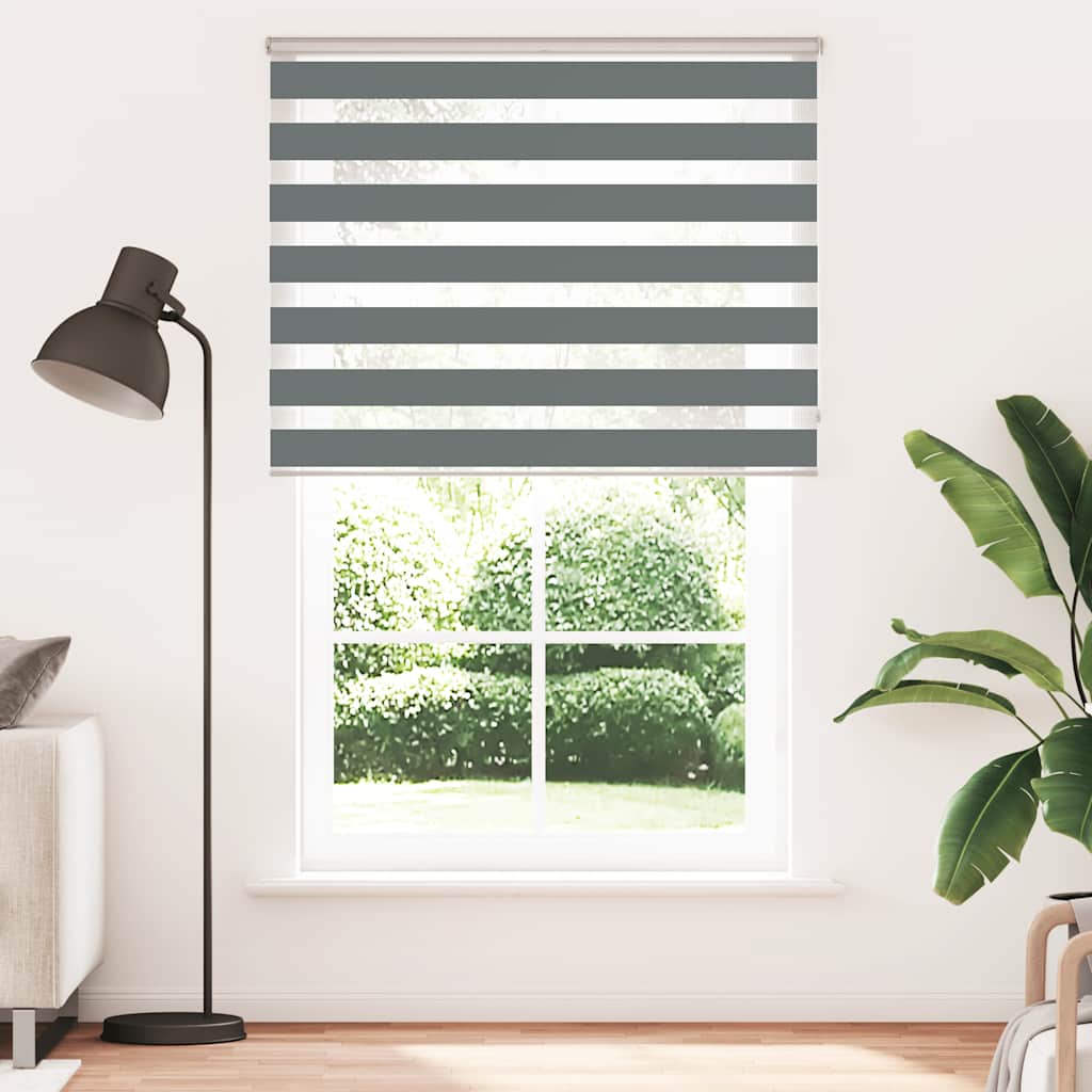 Doppelrollo Dunkelgrau 150x200 cm Stoffbreite 145,9 cm Polyester