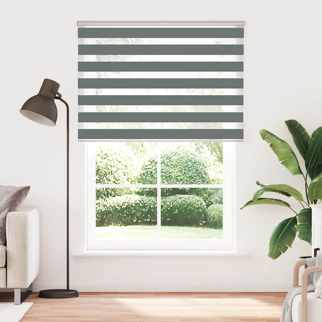 Doppelrollo Dunkelgrau 155x200 cm Stoffbreite 150,9 cm Polyester