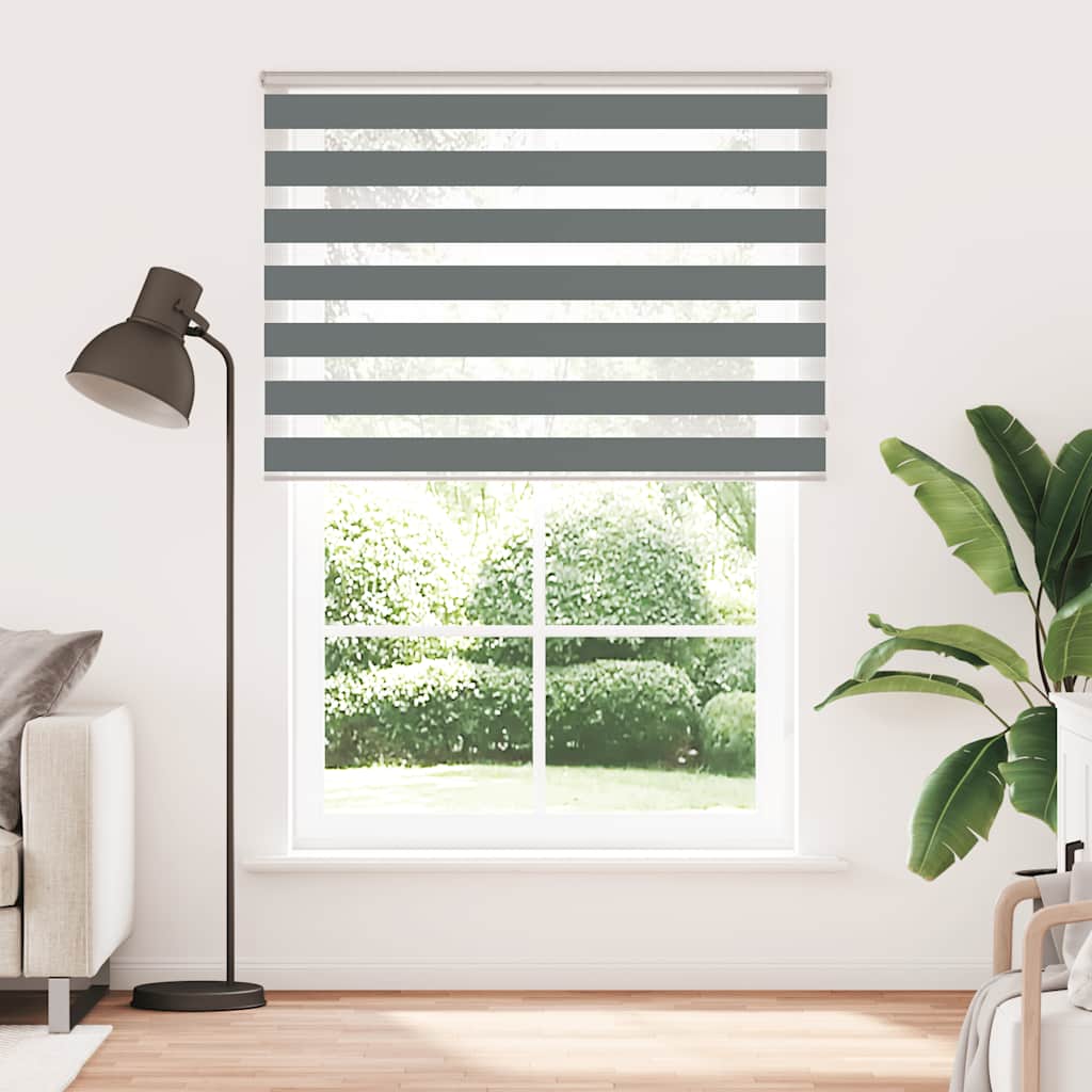 Doppelrollo Dunkelgrau 160x200 cm Stoffbreite 155,9 cm Polyester