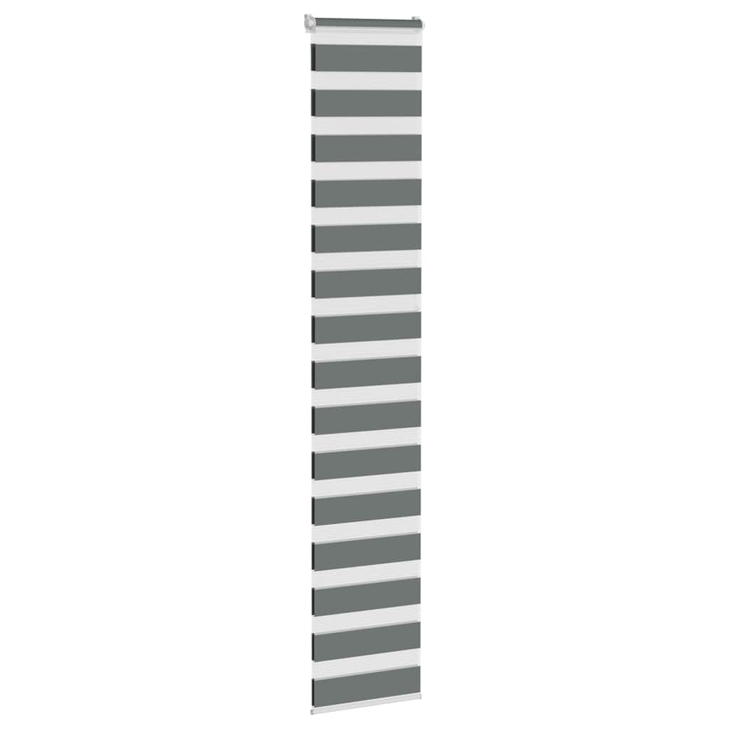 Doppelrollo Dunkelgrau 40x230 cm Stoffbreite 35,9 cm Polyester