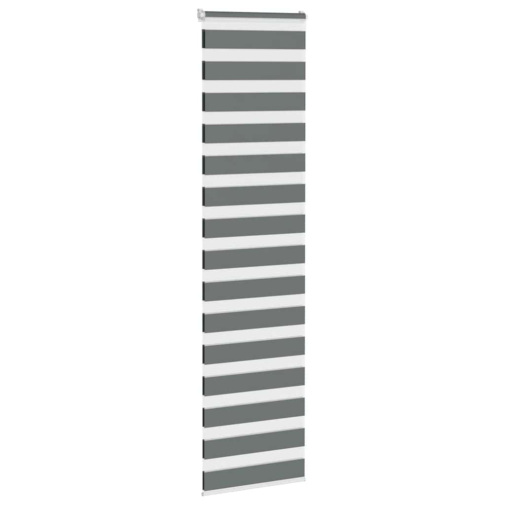 Doppelrollo Dunkelgrau 60x230 cm Stoffbreite 55,9 cm Polyester