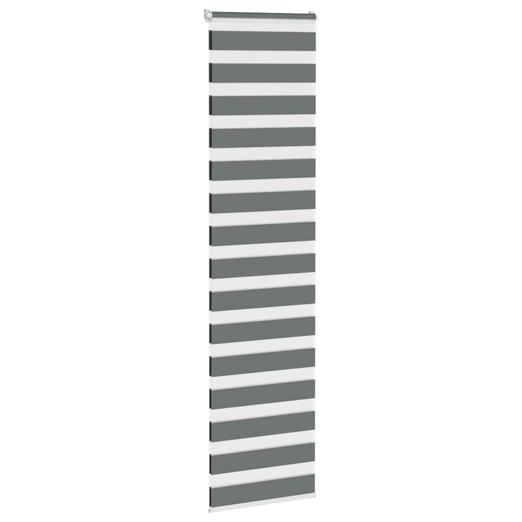 Doppelrollo Dunkelgrau 65x230 cm Stoffbreite 60,9 cm Polyester