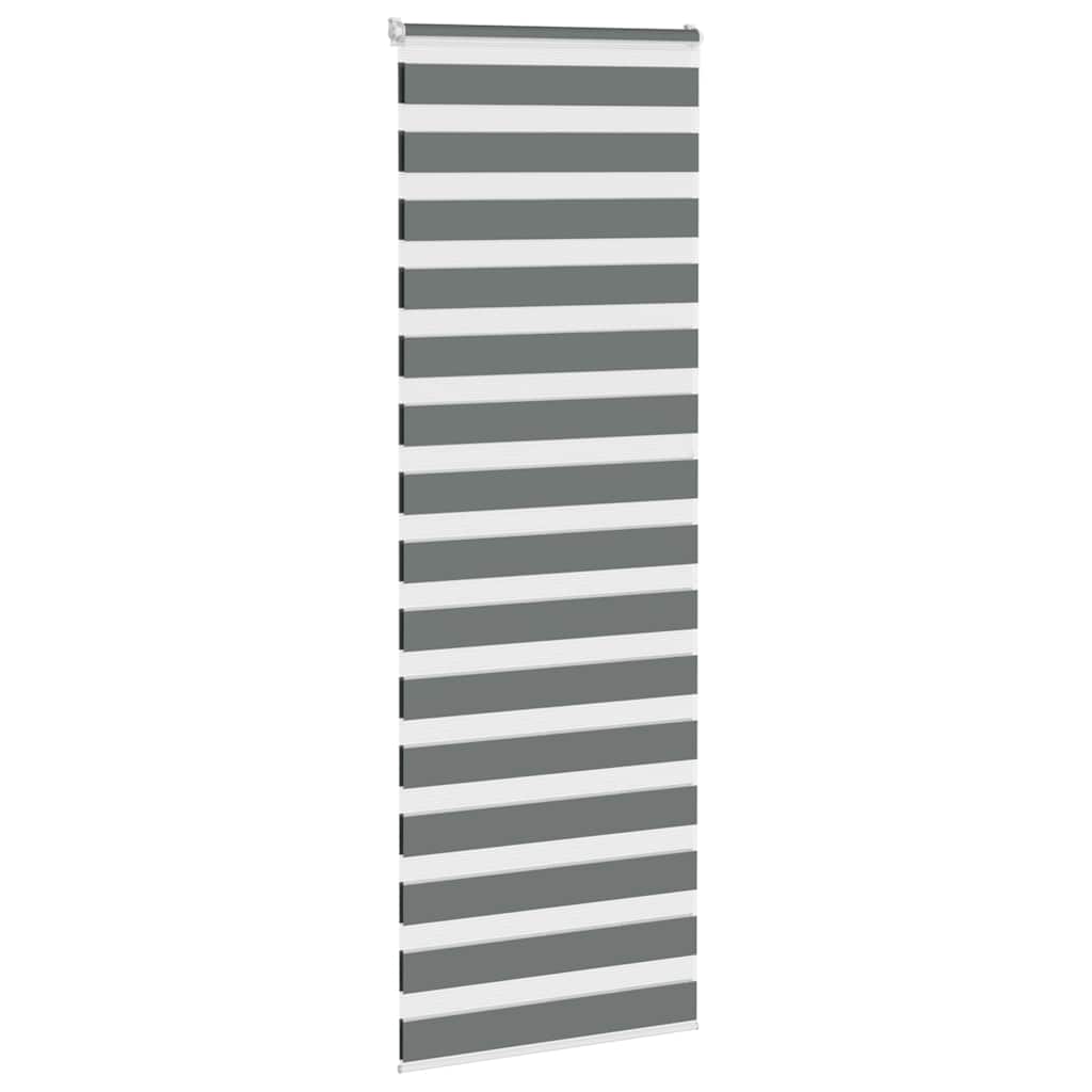 Doppelrollo Dunkelgrau 75x230 cm Stoffbreite 70,9 cm Polyester