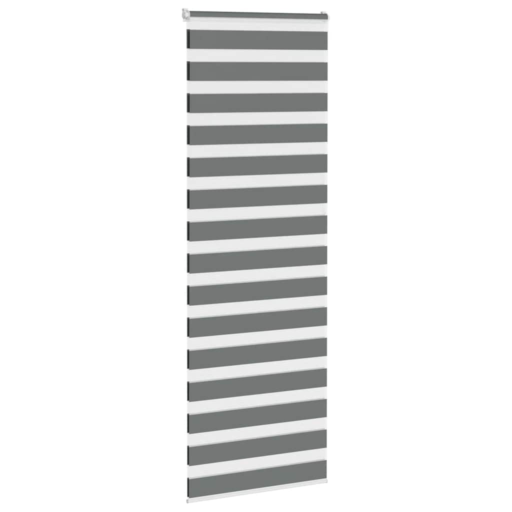 Doppelrollo Dunkelgrau 90x230 cm Stoffbreite 85,9 cm Polyester