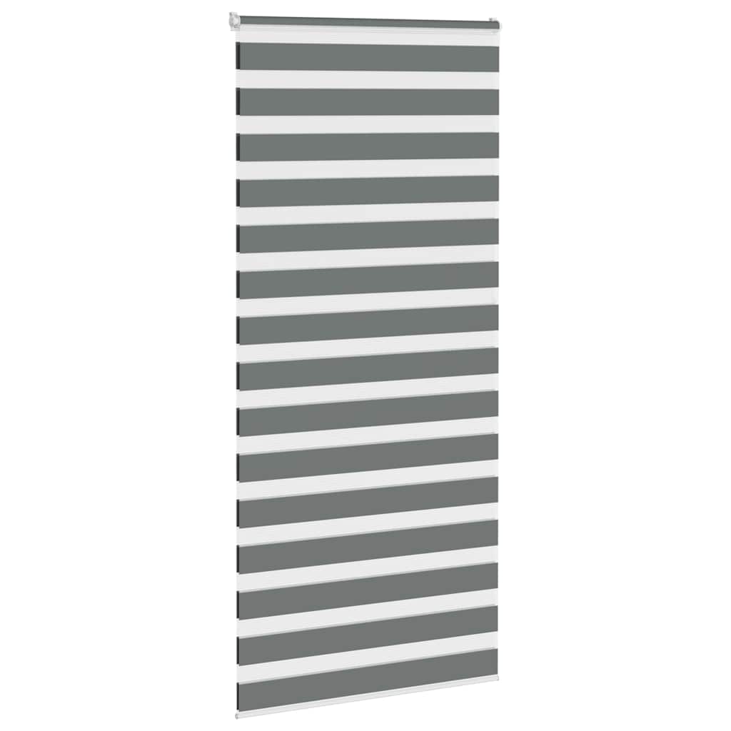 Doppelrollo Dunkelgrau 95x230 cm Stoffbreite 90,9 cm Polyester