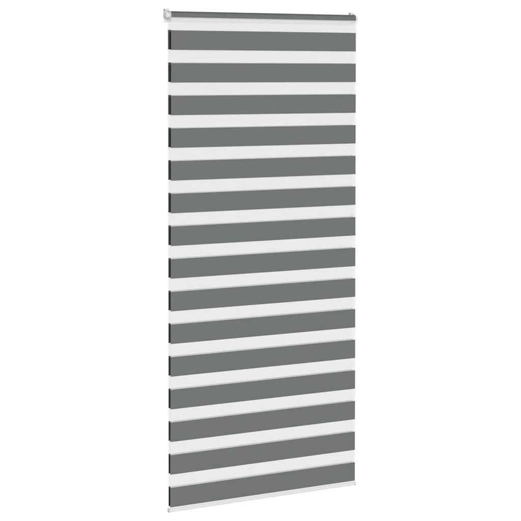 Doppelrollo Dunkelgrau 110x230 cm Stoffbreite 105,9 cm Polyester