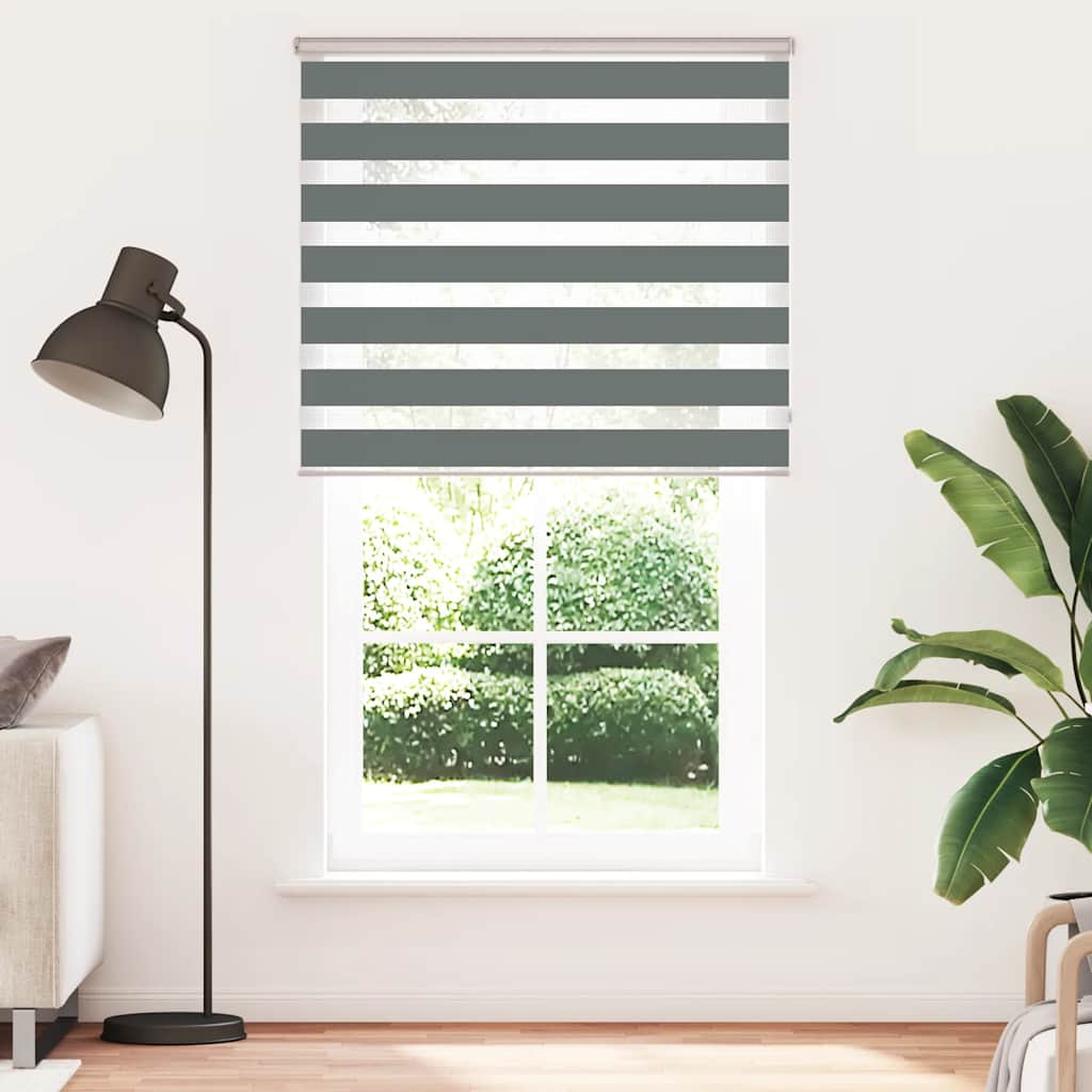 Doppelrollo Dunkelgrau 130x230cm Stoffbreite 125,9 cm Polyester
