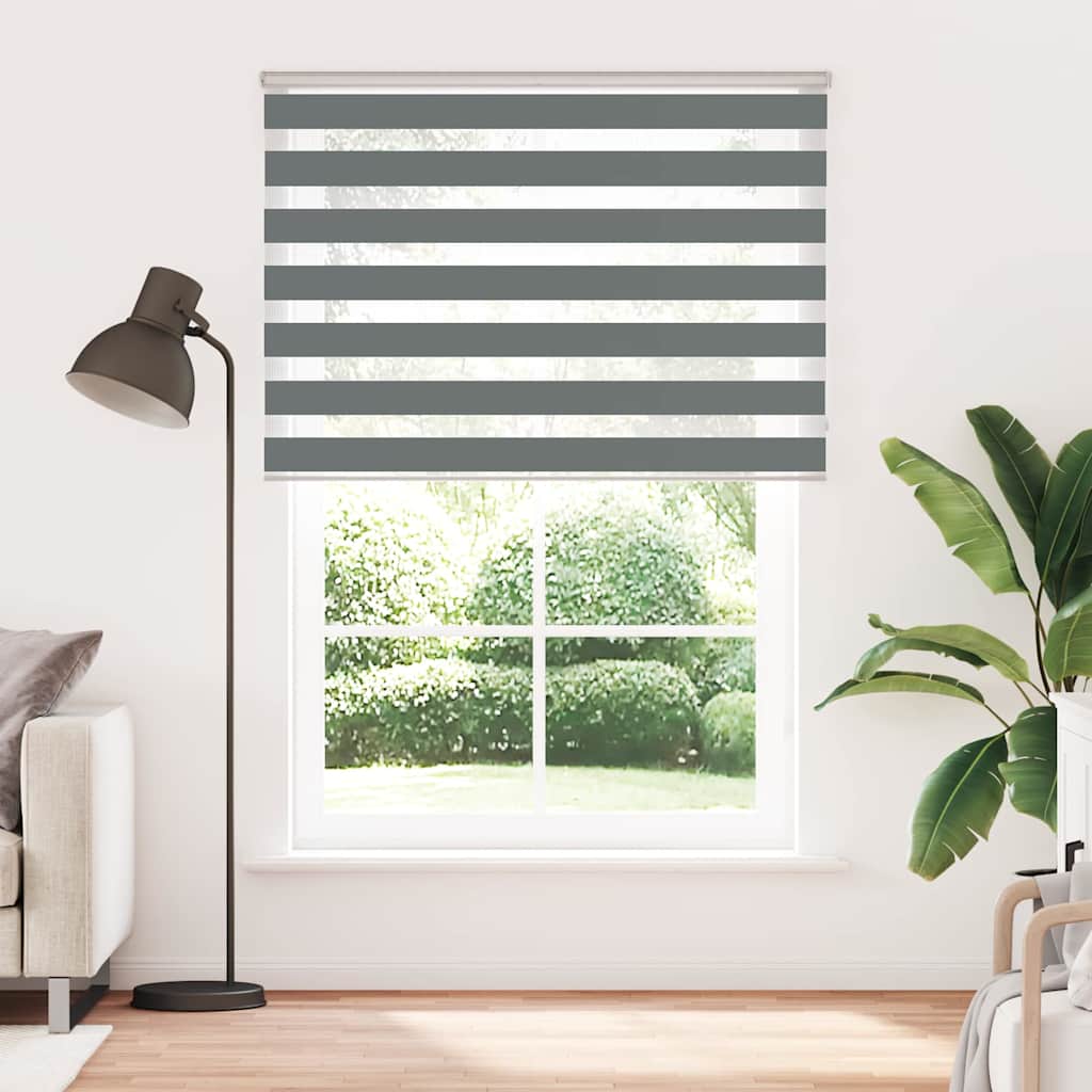 Doppelrollo Dunkelgrau 155x230 cm Stoffbreite 150,9 cm Polyester