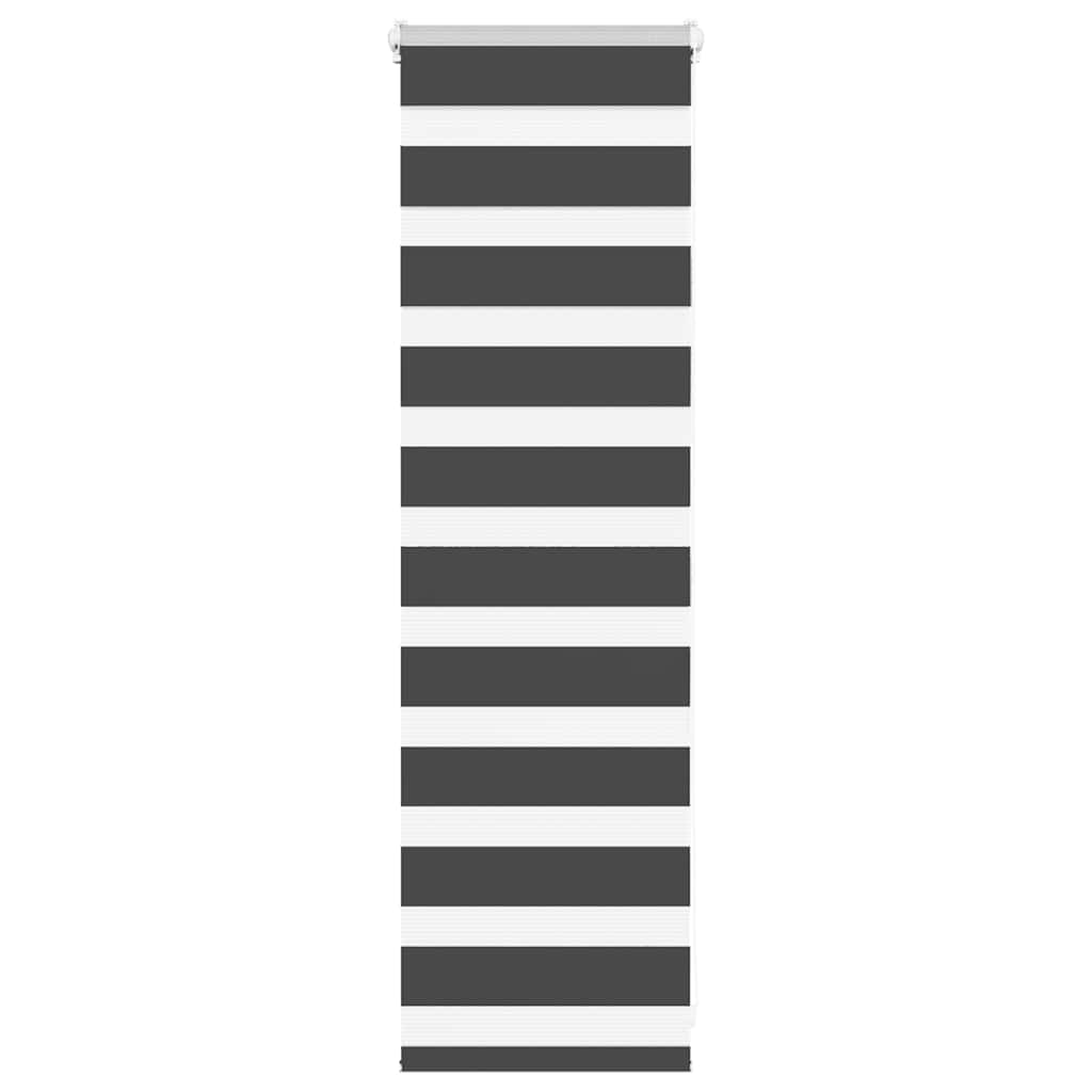 Doppelrollo Schwarz 55x100 cm Stoffbreite 50,9 cm Polyester