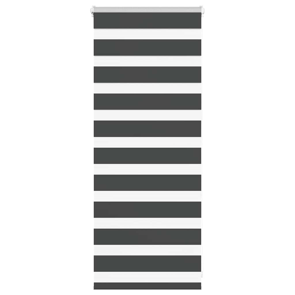 Doppelrollo Schwarz 60x100 cm Stoffbreite 55,9 cm Polyester